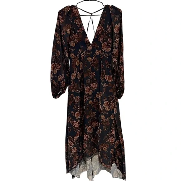 Joyfolie Women’s Crystal Maxi Boho Dress Navy Floral XXS NWT - Picture 8 of 12